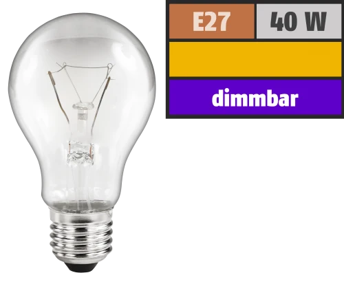 Osram Glühlampe OSRAM, E27, 230V, 40W, klar
