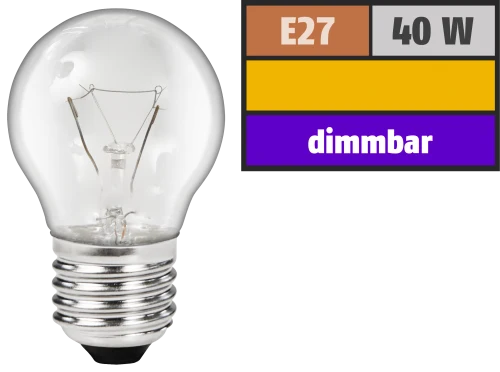 Osram Tropfenlampe OSRAM, E27, 230V, 40W, klar