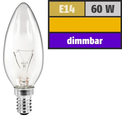 Osram Kerzenlampe OSRAM, E14, 230V, 60W, klar