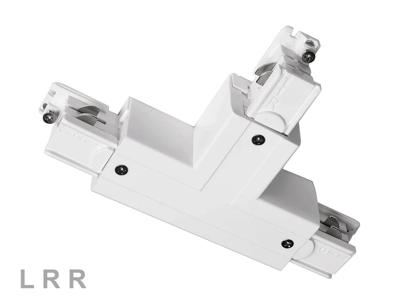 Deko-Light D Line T-Verbinder rechts-rechts-links mit Wechselmechanik Verkehrsweiß RAL 9016