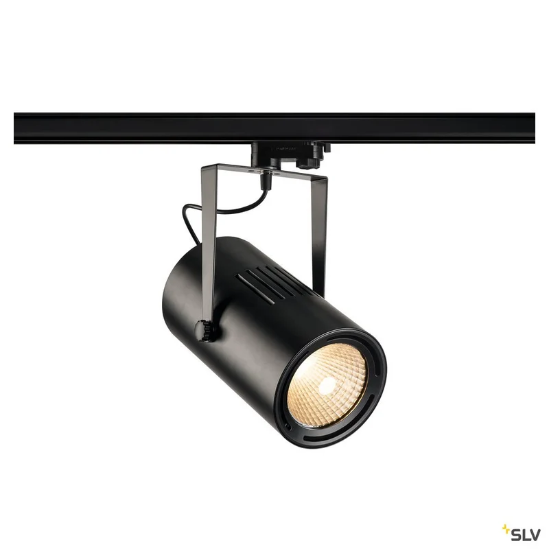 SLV EURO SPOT TRACK schwarz, 3000K, 38°, inkl. 3P.-Adapter
