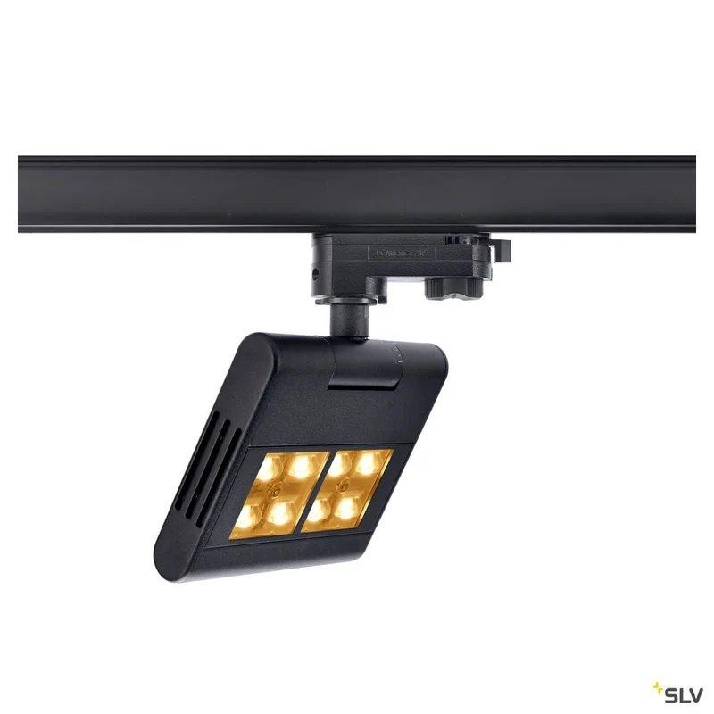 SLV LENITO TRACK, schwarz, 3000K, inkl. 3P.-Adapter