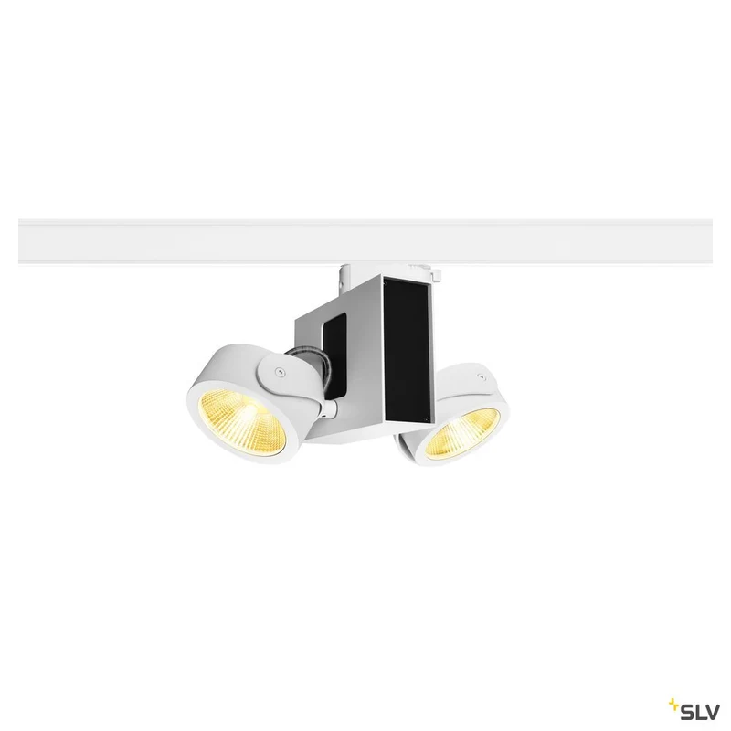 SLV TEC KALU double weiß/bl. 24° 3000K, inkl. 3P.-Adapter