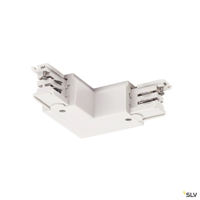 SLV L-Verbinder für S-TRACK 3P.- Schiene, Erde, innen, verkehrsweiß