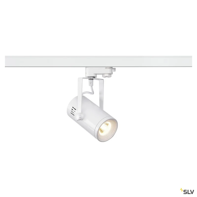 SLV EURO SPOT LED, small, 9W COB LED, weiss, 36°, 3000K, inkl. 3P.-Adapter