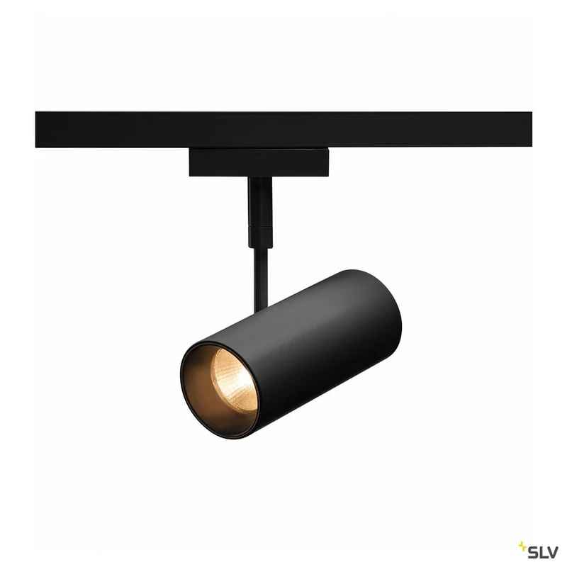 SLV REVILO, Strahler für SLV D-TRACK Hochvolt-Stromschiene 2Phasen, LED, 3000K, schwarz, 36°, inkl. 2 Phasen-Adapter