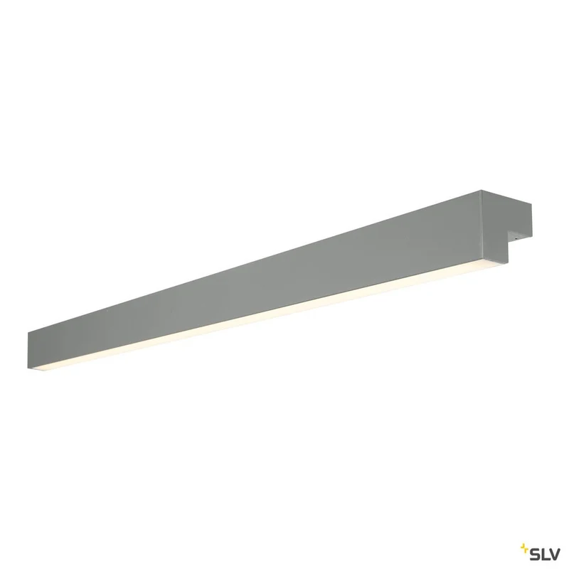 SLV L-LINE 120 LED, Wand- und Deckenleuchte, IP44, 3000K, 3000lm, mausgrau