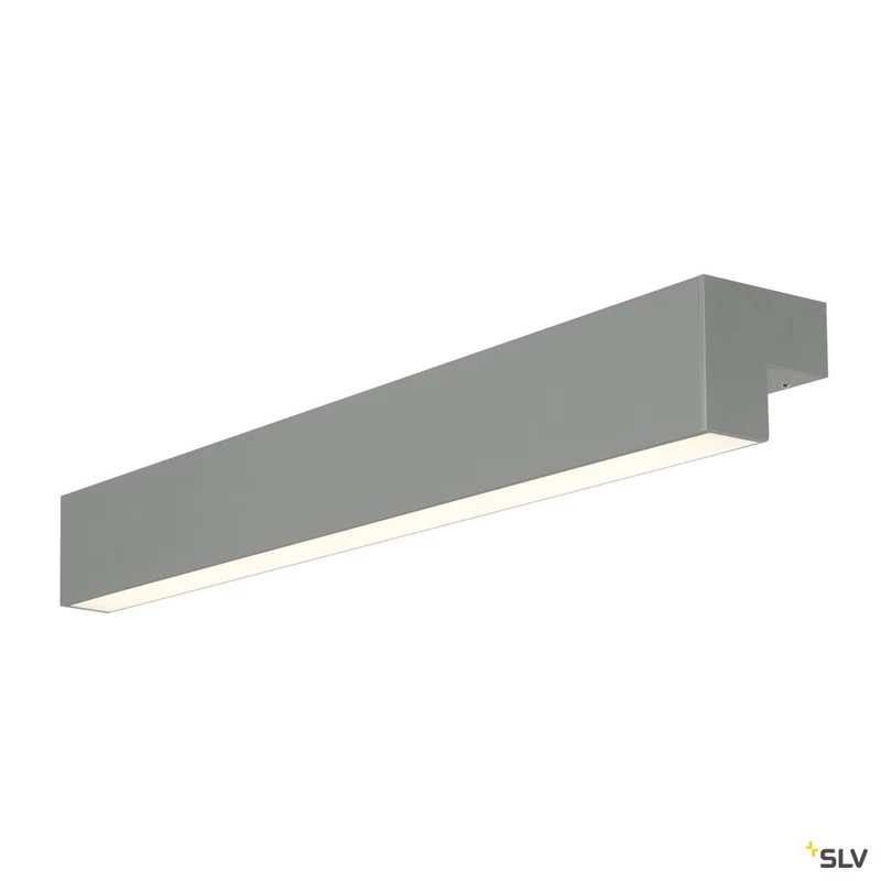 SLV L-LINE 60 LED, Wand- und Deckenleuchte, IP44, 3000K, 700lm, mausgrau