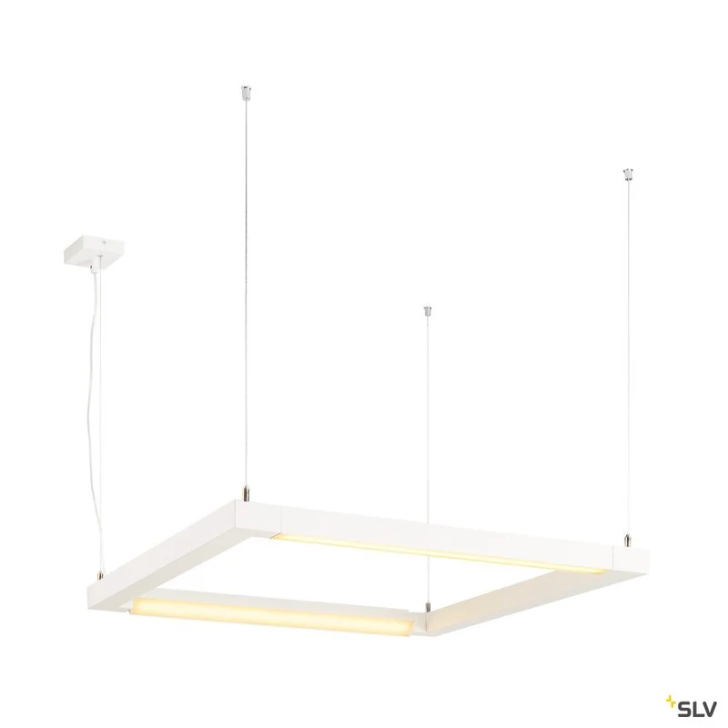 SLV OPEN GRILL LED, Double Twist Pendelleuchte, eckig, weiss