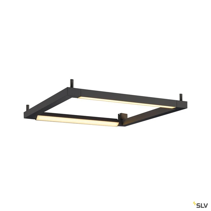 SLV OPEN GRILL LED, Double Twist Wand- und Deckenleuchte, eckig, schwarz