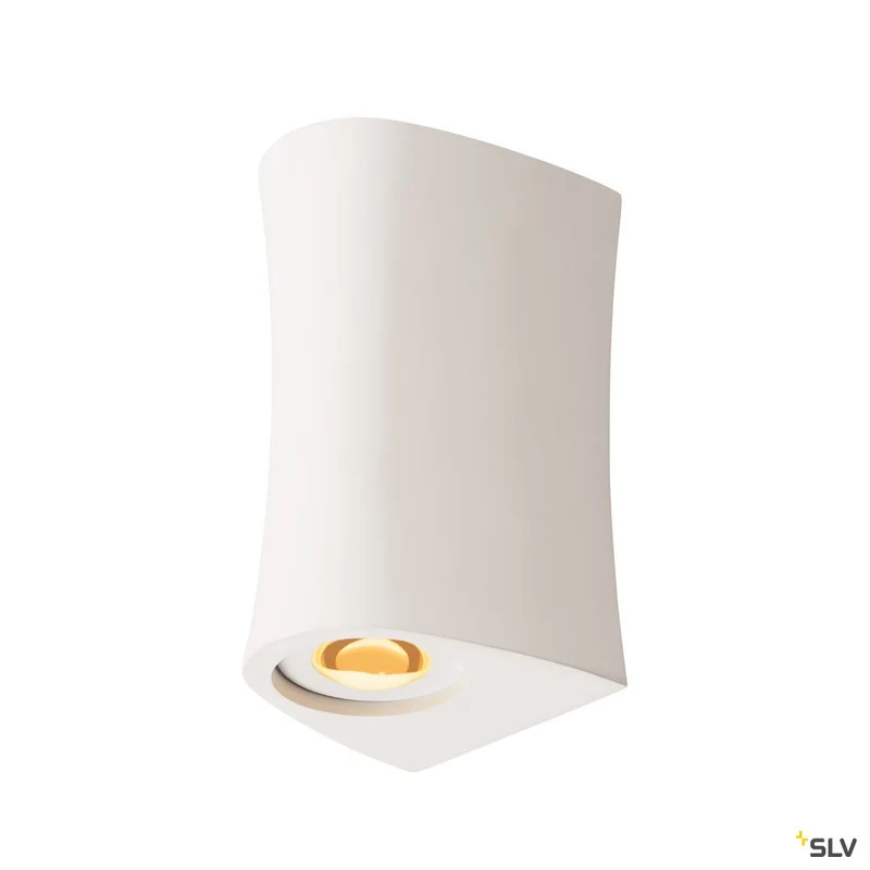 SLV PLASTRA, Wandleuchte, LED, 3000K, up/down, Stahl/weißer Gips, max. 35W