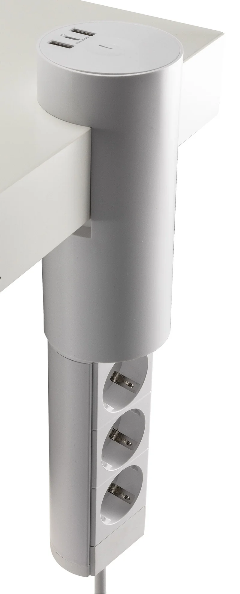 3-fach Tischsteckdose "CT-KS 3" USB-A + C, 20W PD, 3m Kabel, Weiß
