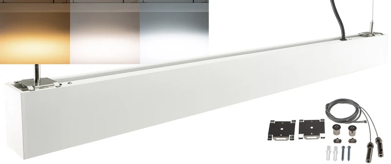 LED Hängeleuchte "CT-OL CCT 120" 230V, 120cm, 30W, CCT 3000-6000k # Achtung! Separates Sperrgut-Paket #