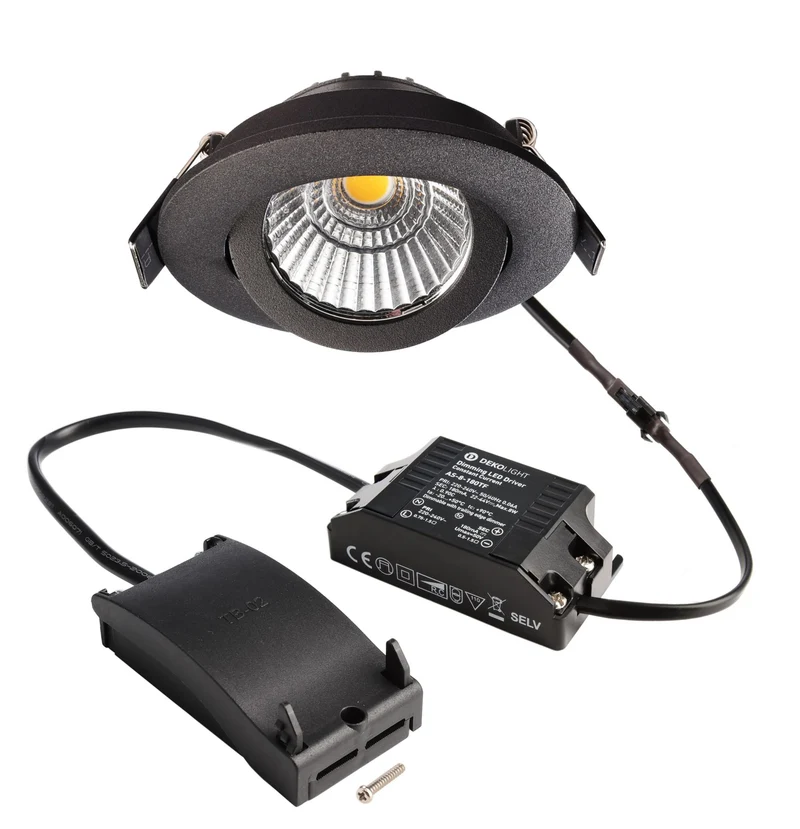 Deko-Light Dione, 8,5 W, DIM, 3000 K, Schwarz