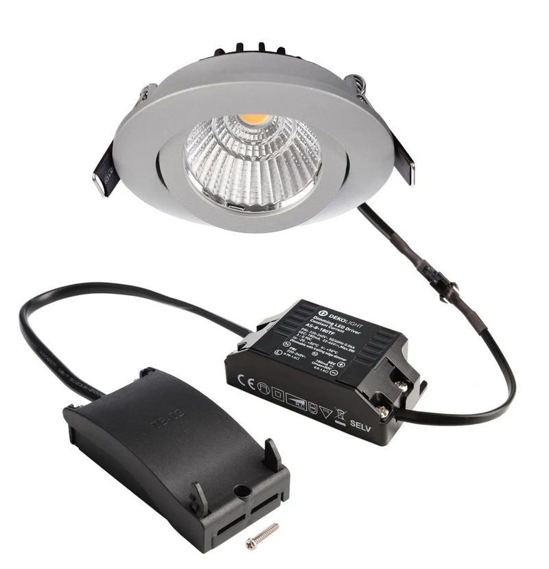 Deko-Light Dione, 8,5 W, DIM, 3000 K, Silber