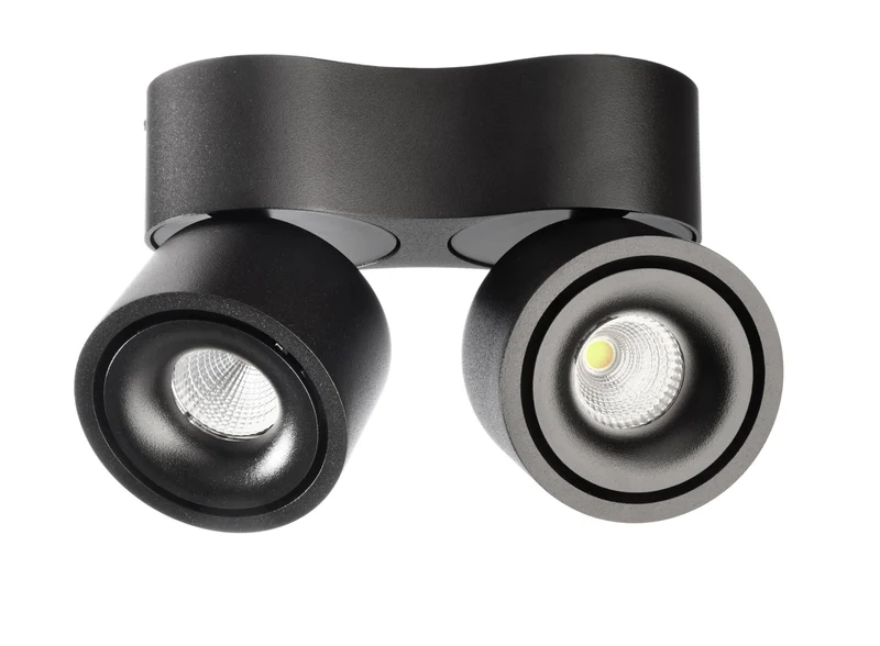 Deko-Light Uni 2 Mini Double, Tilt, 21 W, DIM, 2700 K, Schwarz