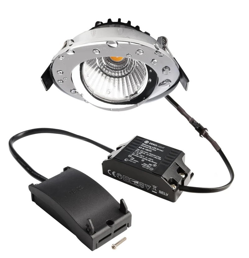 Deko-Light Dione IP44 DTW, 8,5 W, DIM, 1800/3000 K, Chrom