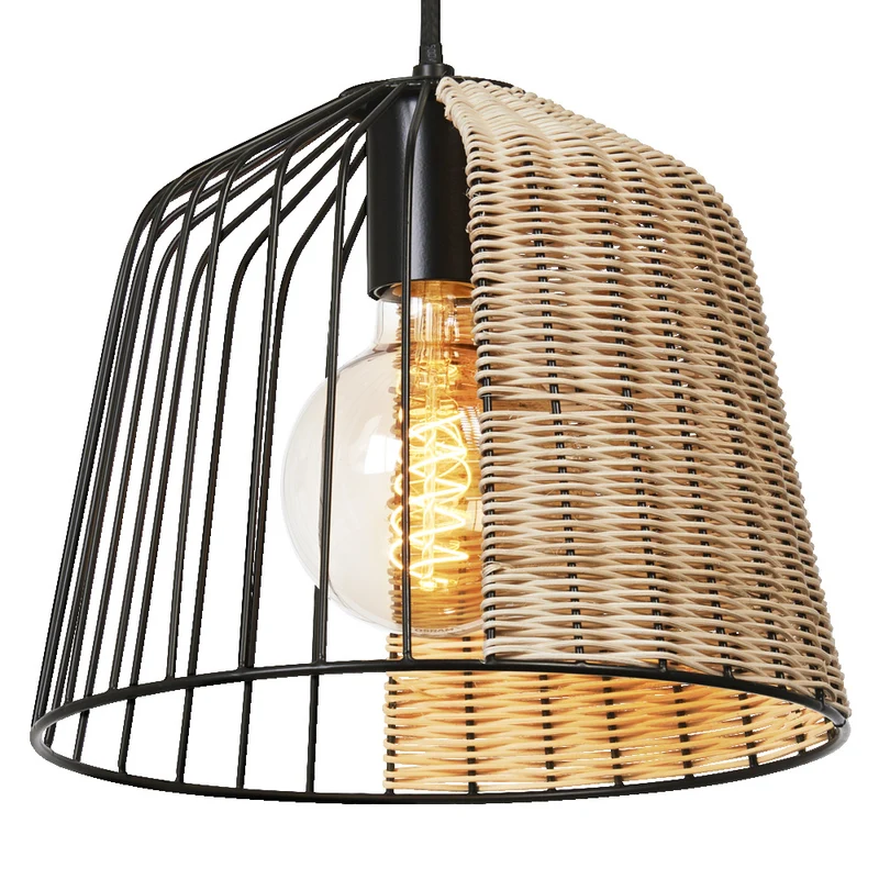 OSRAM DECOR Cage Bell Pendelleuchte, schwarz/braun, E27