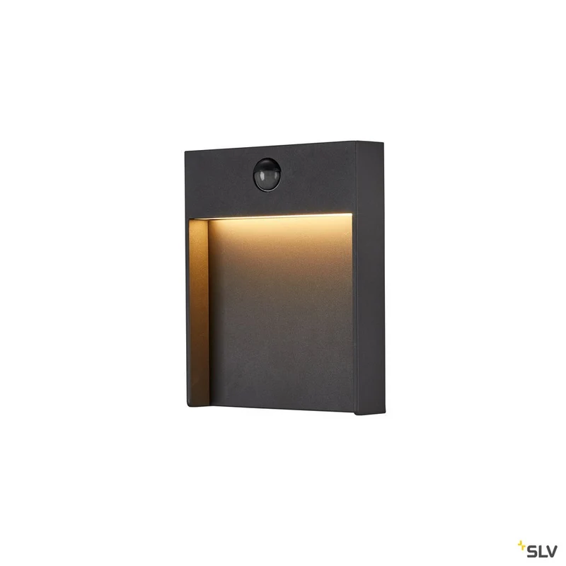 SLV FLATT SENSOR Outdoor LED Wandaufbauleuchte 3000K IP65 anthrazit