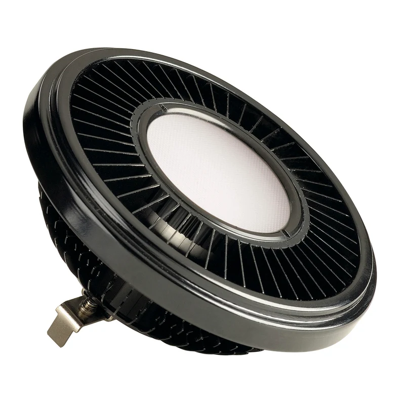 SLV LED QRB111 Leuchtmittel, schwarz, 19,5W, 140°, 2700K, dimmbar