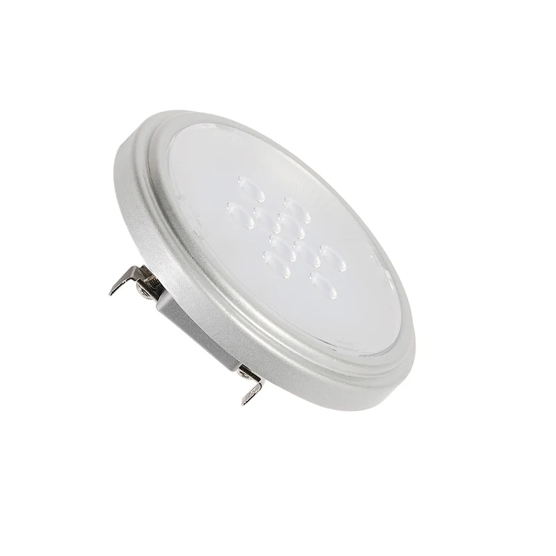 SLV QR111 Retrofit LED Leucht- mittel, G53, 4000K, 25°, silbergrau
