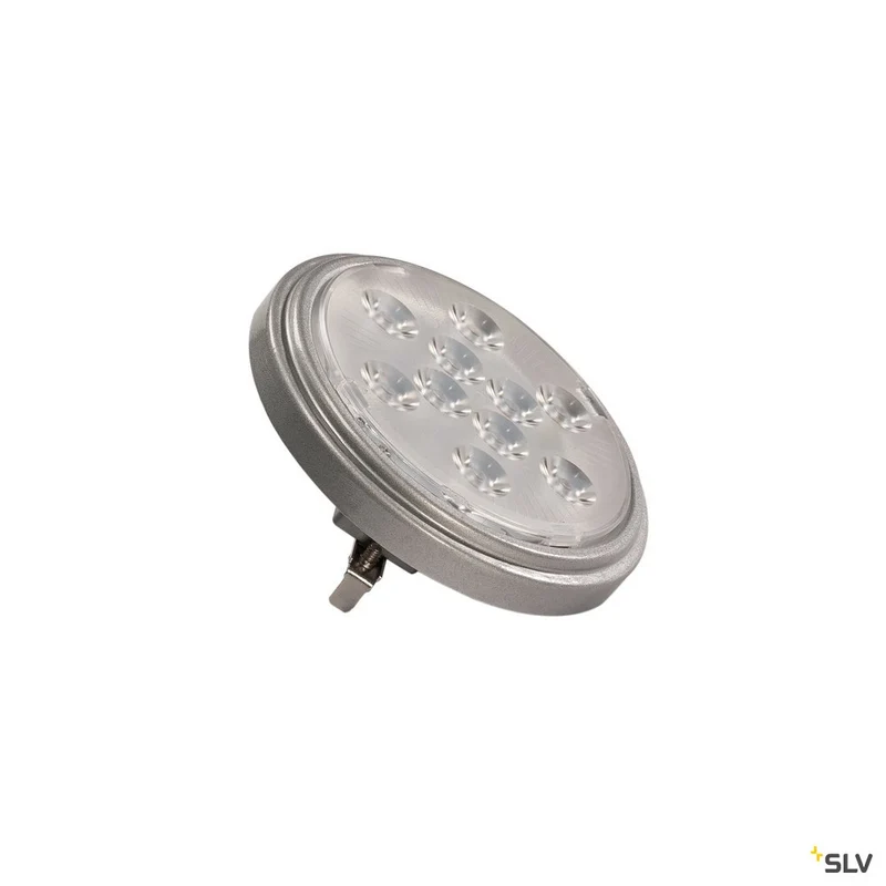 SLV LED QR111 G53 Leuchtmittel, 13°, silvergrey, 4000K, 800lm