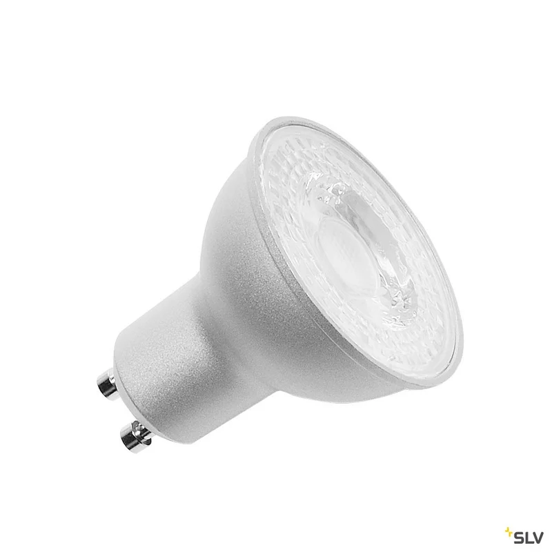 SLV QPAR51 Retrofit LED Leucht- mittel, 10W, GU10, 2700K, 570lm, dimmbar, silbergrau