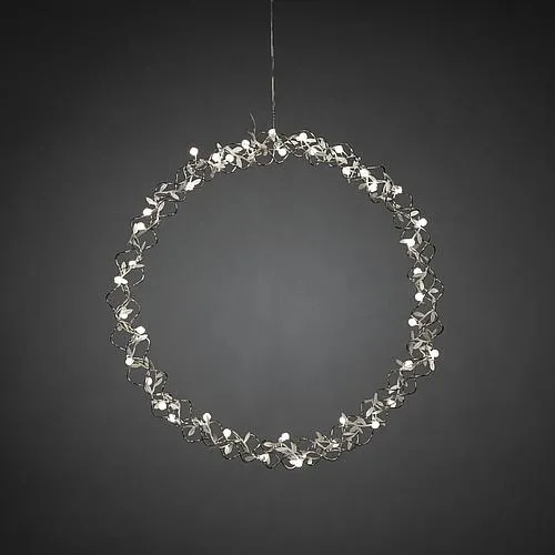 LED Metallkranz silberfarben 1788-303