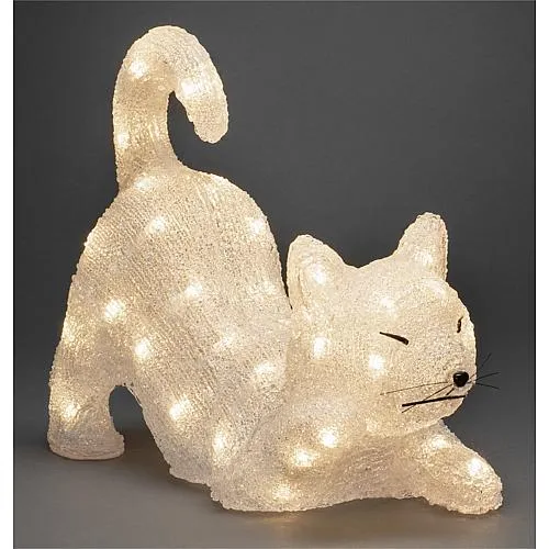 LED Acryl Katze 48 ww LED außen 6230-103