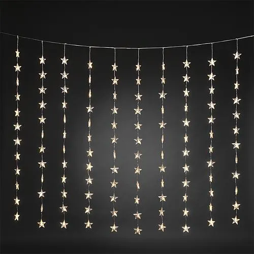 LED Lichtervorhang mit Sternen 120 ww LED 3703-103