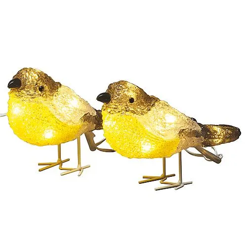 LED Acryl Vögel 5er-Set 40 ww LED außen