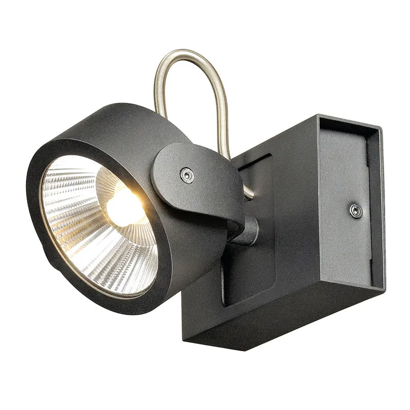 SLV KALU LED 1 Wand- undDeckenleuchte, mattschwarz,1x10W,3000K
