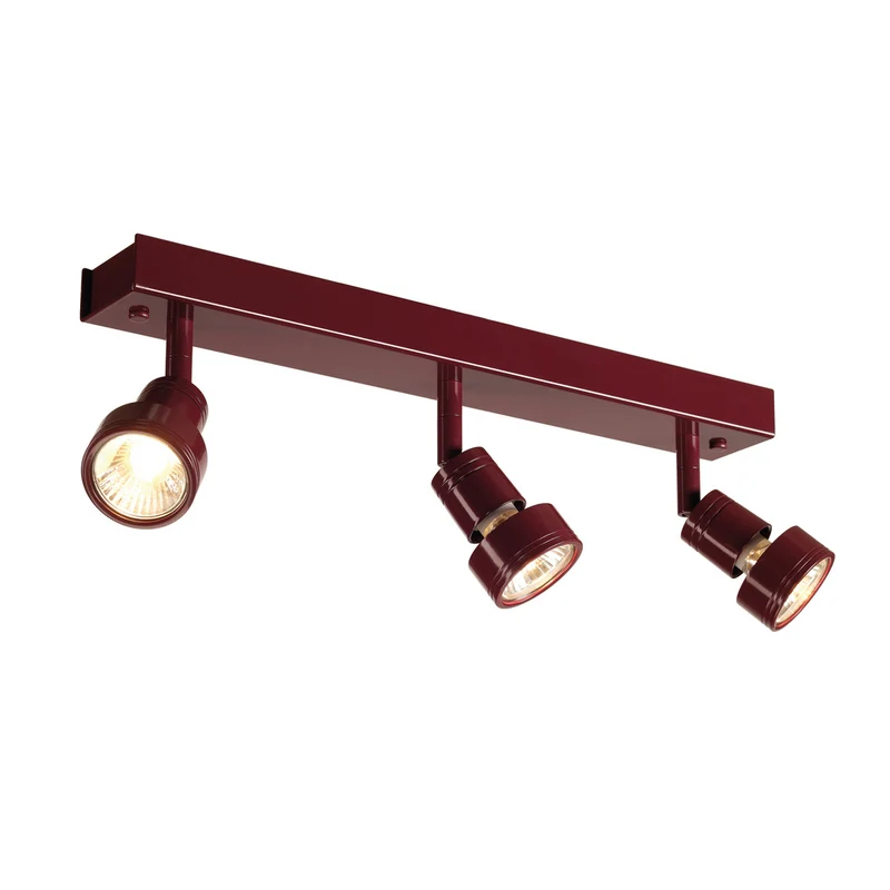 SLV PURI 3 Deckenleuchte, weinrot,3xGU10, max. 3x50W, m.Decoring