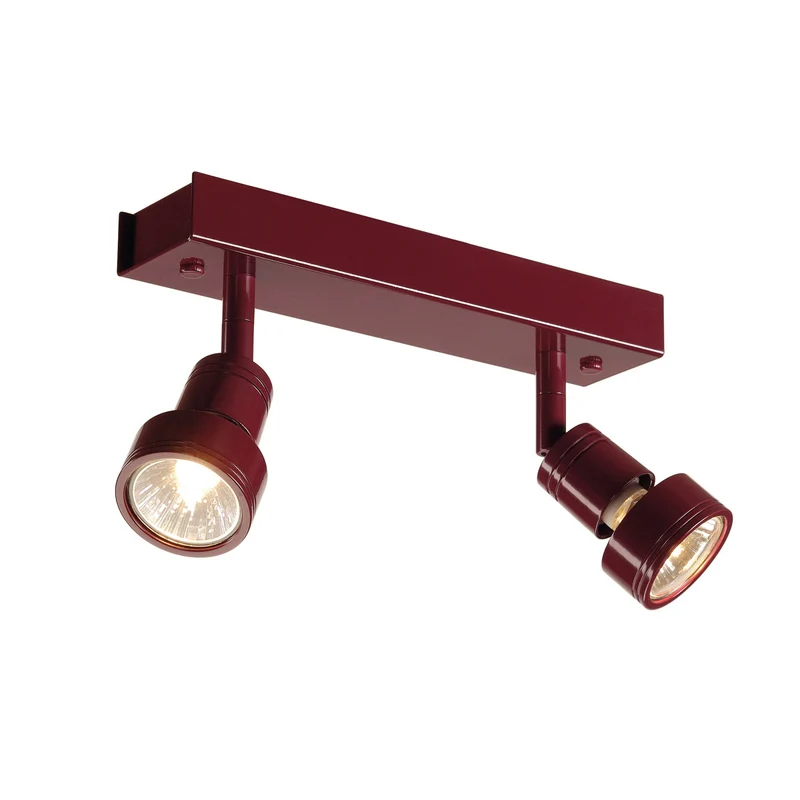 SLV PURI 2 Deckenleuchte, weinrot,2xGU10, max. 2x50W, m.Decoring