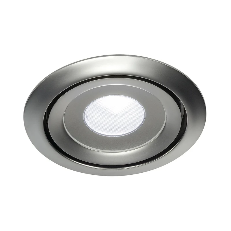 SLV LUZO LED DISK, Decken-einbauring, rund, chrom matt,4000K, 11W, 85°