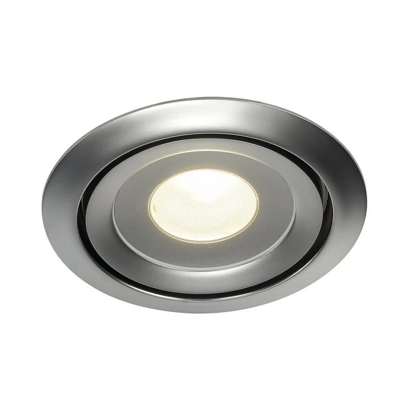 SLV LUZO LED DISK, Decken-einbauring, rund, chrom matt,2700K, 12W, 85°