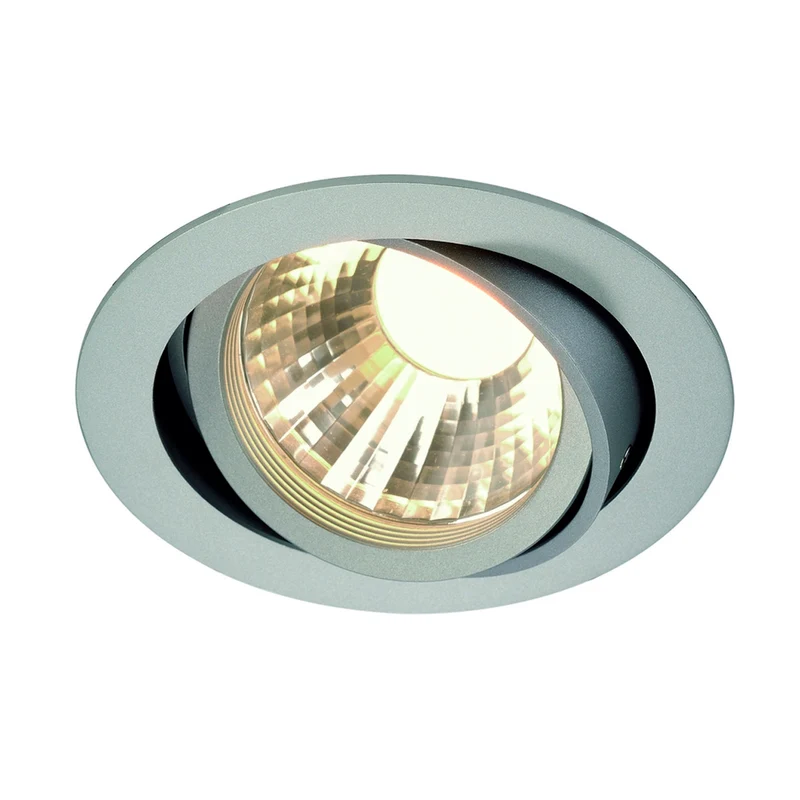 SLV NEW TRIA LED DISK Downlight,rund, silbergrau, 2700K, 60°