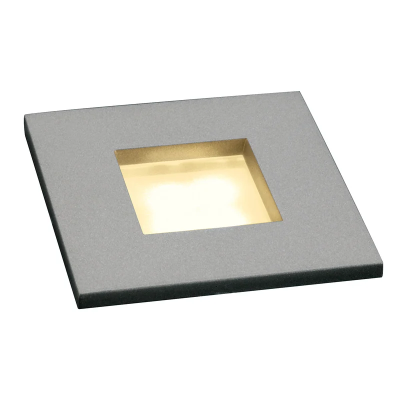SLV MINI FRAME LED Einbauleuchte,eckig, silbergrau, 0,3W,4 LED, warmweiss