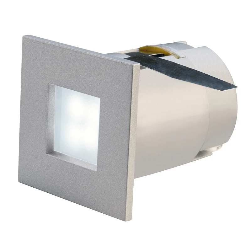 SLV MINI FRAME LED Einbauleuchte,eckig, silbergrau, 0,3W,4 LED, 6500K