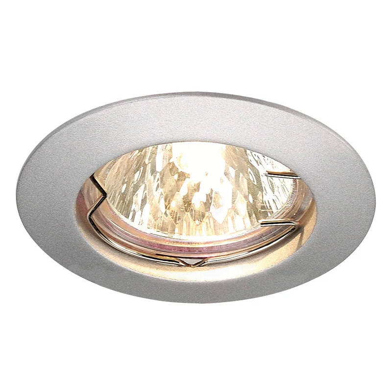 SLV PIKA Downlight, rund,silbergrau, MR16, starr, max.50W