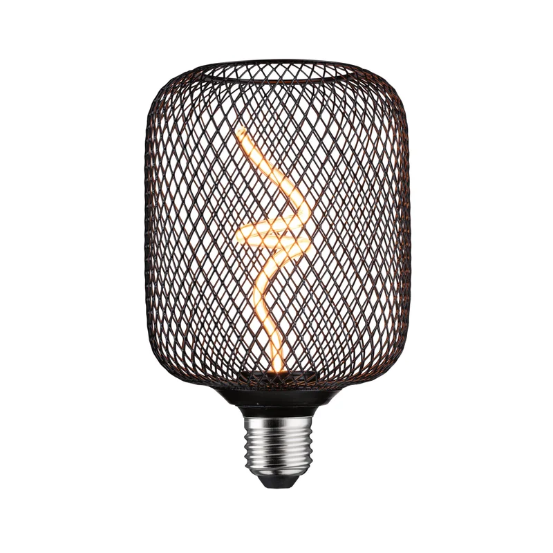 Paulmann Metallic Glow Standard 230V LED Leuchtmittel Zyl 160lm 4W 1800K dimmbar Schwarz