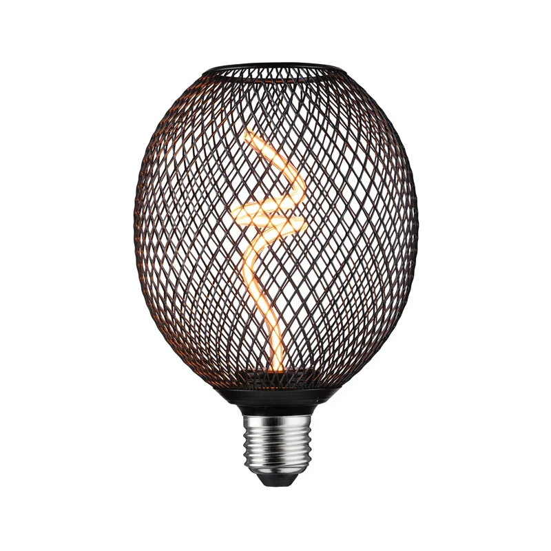 Paulmann Metallic Glow Standard 230V LED Globe 160lm 4W 1800K dimmbar Schwarz