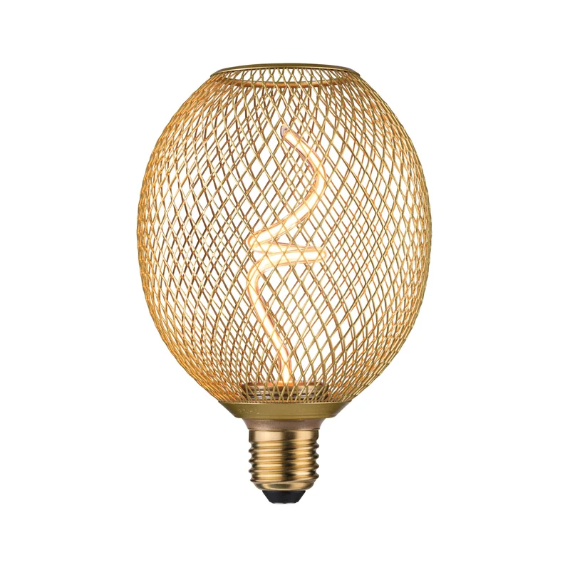 Paulmann Metallic Glow Standard 230V LED Globe 180lm 4W 1800K dimmbar Messing