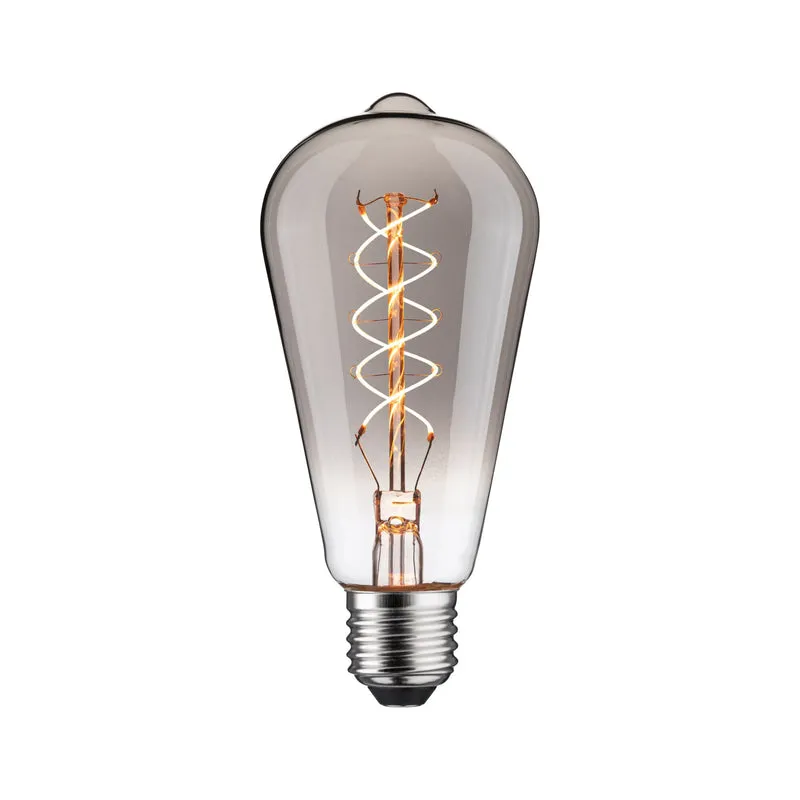 Paulmann Rustic Shine Standard 230V LED Kolben Filament in S-Form 170lm 4,2W 1800K dimmbar Rauchglas