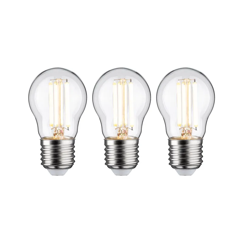 Paulmann Eco-Line Filament 230V LED Tropfen 3er-Set 80mm 525lm 2,5W 3000K Klar