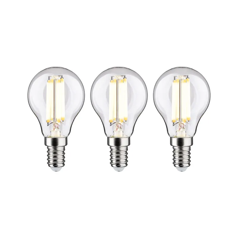 Paulmann Eco-Line Filament 230V LED Tropfen 3er-Set 82mm 525lm 2,5W 3000K Klar