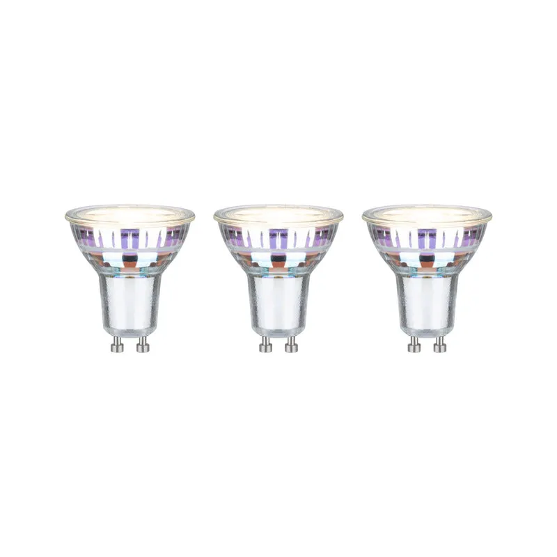 Paulmann Eco-Line Standard 230V LED Reflektor 3er-Set 3x450lm 3x2,5W 3000K Silber