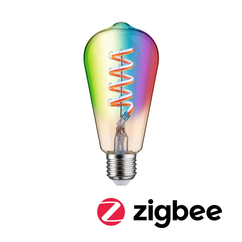 Paulmann Filament 230V LED Kolben Smart Home Zigbee 3.0 470lm 6,3W RGBW+ dimmbar Gold