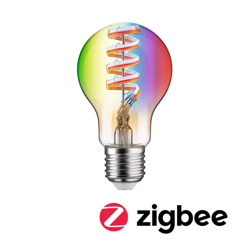 Paulmann Filament 230V LED Birne Smart Home Zigbee 3.0 470lm 6,3W RGBW+ dimmbar Gold