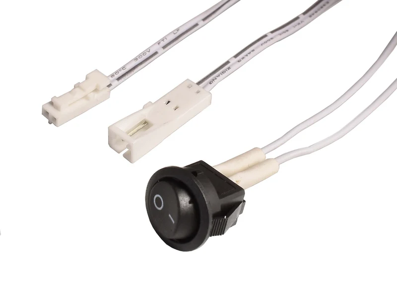 Deko-Light MINI-AMP Einbauschalter (Stecker-Buchse) 2x 100cm, 12V/24V, max. 3A, IP20 Weiß